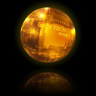 Bright abstract ball cybersphere eps 10