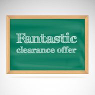 Fantastic clearance offer green chalkboard in a wooden frame