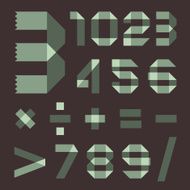Font from spindrift scotch tape - Arabic numerals