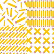 Seamless background set with pencil symbol N3