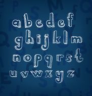 Stylized decorative doodle alphabet