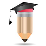 Pencil in a graduation visor N2