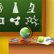 Green chalkboard Chemistry N2