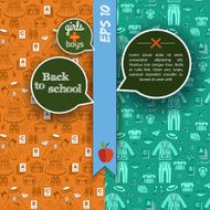 Back to school banner set N4