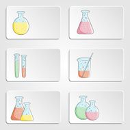 Banners with laboratory test tubes