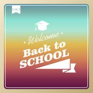 Retro Welcome back to school illustration background N2
