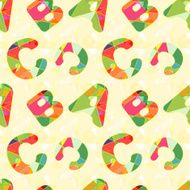 Colorful ABC Seamless Pattern Background N2