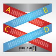 Abstract origami banner N2