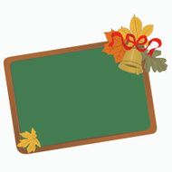 School board with leaves N2