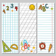 Notebook vertical banners