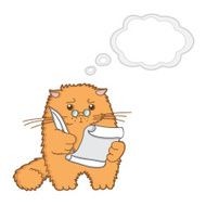 funny cartoon cat N285