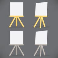 vector wooden easel drawing board N2