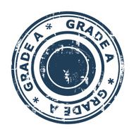 Grade A concept stamp