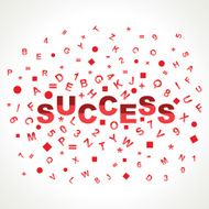 Success word with in alphabets