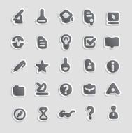 Sticker icons for education