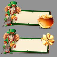 Leprechaun with Clover and Gold