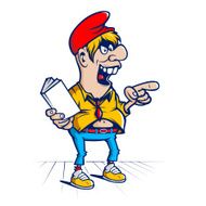 cartoon hooligan student mascot N2