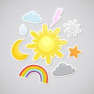 Sticker with weather
