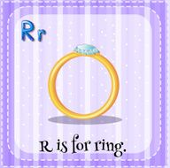 Letter R for ring