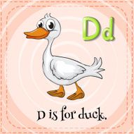 Letter D for duck