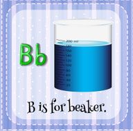 Letter B for beaker