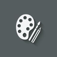 brush palette pencil art symbol
