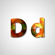 Colorful letter alphabet N635