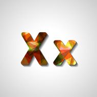 Colorful letter alphabet N636