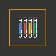 Simple stylish pixel icon handle Vector design N2