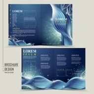 abstract technology background for half-fold brochure