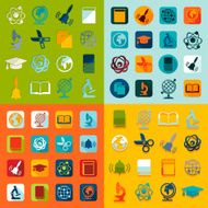 Set of education flat icons N82