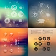 education infographic with unfocused background N79