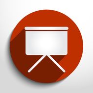 Vector projection screen web icon