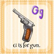 Letter G for gun