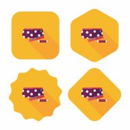 pencil box flat icon with long shadow eps10 N45
