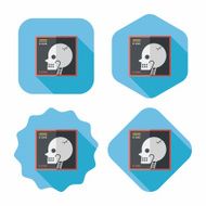 x-ray flat icon with long shadow N5