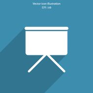 Vector projection screen web icon N2
