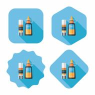 glue flat icon with long shadow eps10 N19