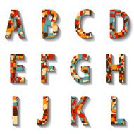 Retro Carnival Alphabet with Numbers N2