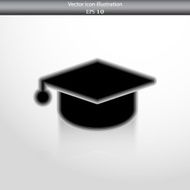 Vector academic cap web icon N6