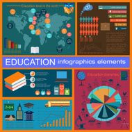 Education school infographics Set elements N8