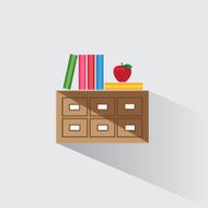 Vector illustration library catalog of books