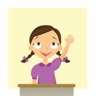 Girl with Raised Hand N2