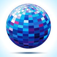 abstract 3d blue sphere