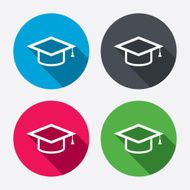 Graduation cap sign icon Education symbol N8