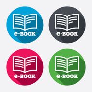 E-Book sign icon Electronic book symbol N3