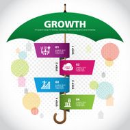 umbrella strategy template modern info graphic design N4