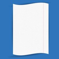 checkered notebook paper on blue background vector N2