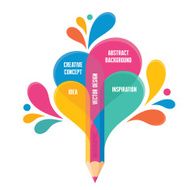 Infographic Concept - Creative Design Pencil Illustration N2