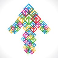 creative colorful arrow move up design